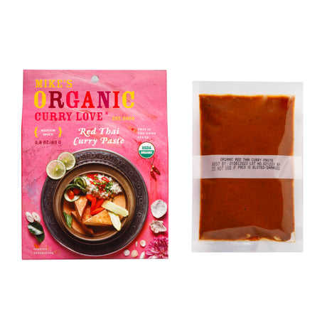 Mike's Organic Curry Love Red Thai Mild Curry Paste 4.23 oz (Pack of 6) - Cozy Farm 