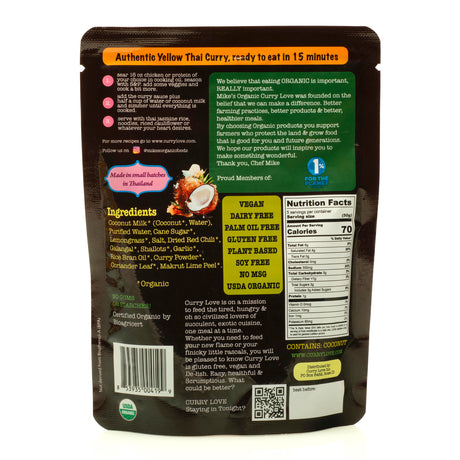 Mike's Organic Curry Love: Yellow Curry Paste (Pack of 6 - 4.23oz) - Cozy Farm 