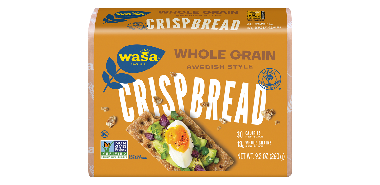 Wasa Crispbread Whole Grain (Pack of 12) - 9.2 Oz