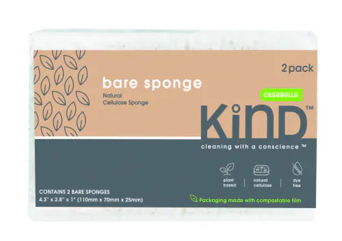 Casabella Kind Large Bare Sponge Pack of 2