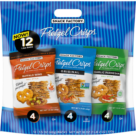 Pretzel Crisps (Pack of 3 Flavors) - 18 Oz - Cozy Farm 