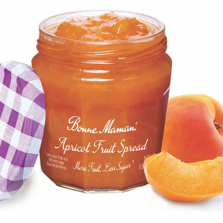 Bonne Maman Apricot Fruit Spread, Pack of Six 11.8 Oz. Jars - Cozy Farm 