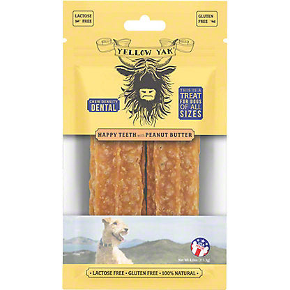 Yellow Yak - HP Teth Peanut Butter Dent Chews (5-Pack, 4oz Each) - Cozy Farm 