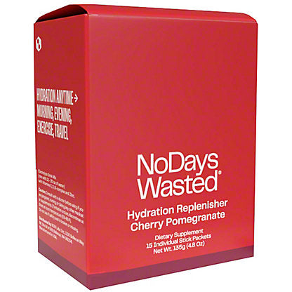 No Days Wasted - Hydration Replenisher Sticks - Cherry Pomegranate (Pack of 15-0.32oz) - Cozy Farm 