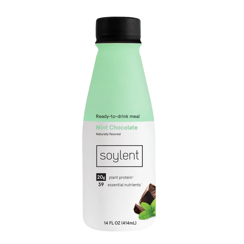 Soylent RTD Mint Chocolate Plant Based Drink (14oz Bottles, 12-Pack) - Cozy Farm 