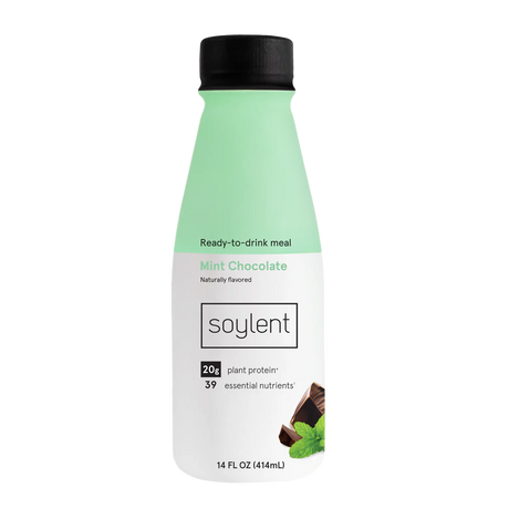 Soylent RTD Mint Chocolate Plant Based Drink (14oz Bottles, 12-Pack) - Cozy Farm 