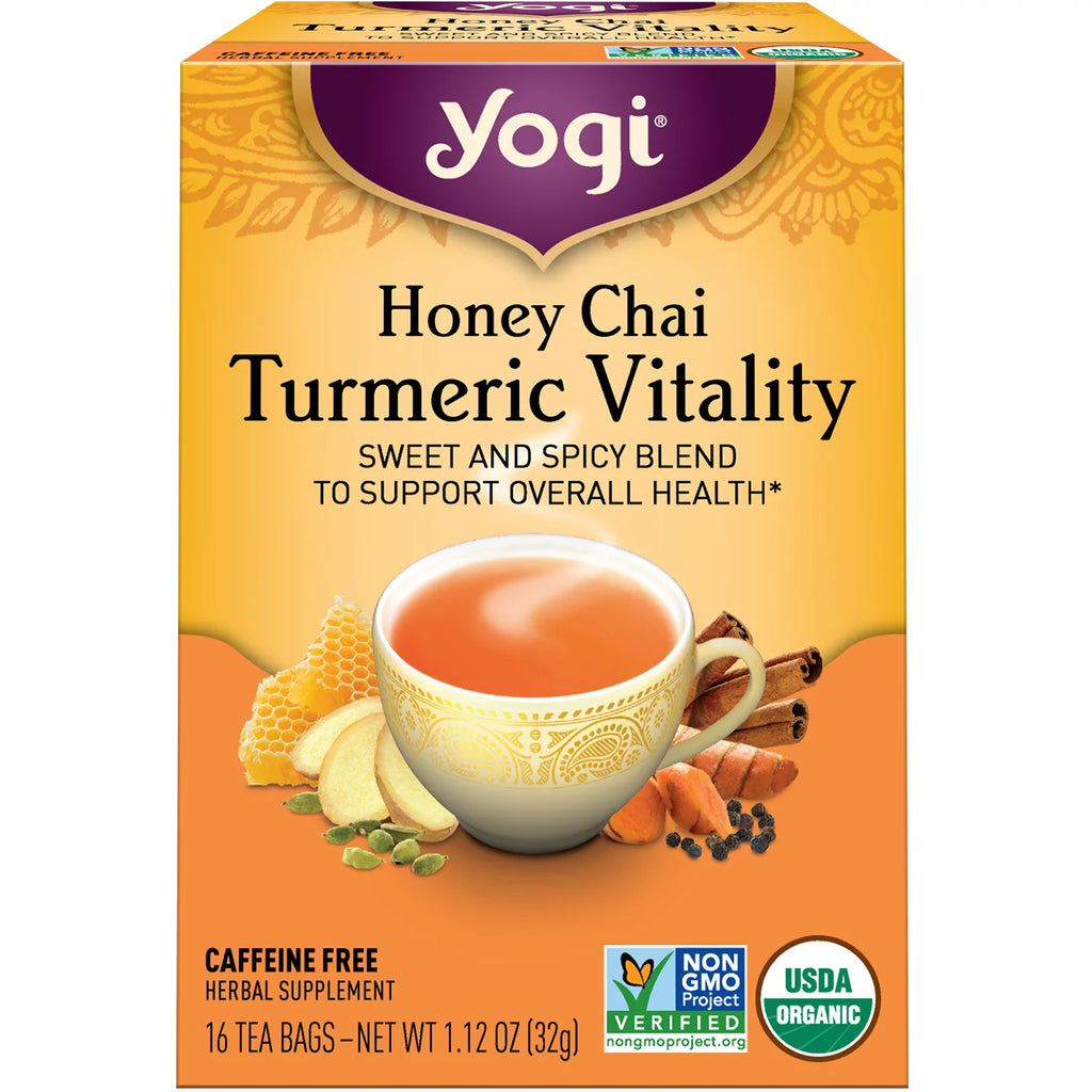 Yogi Tea Ginger Citrus Turmeric Vitamin (Pack of 6-16 Bags) - Cozy Farm 