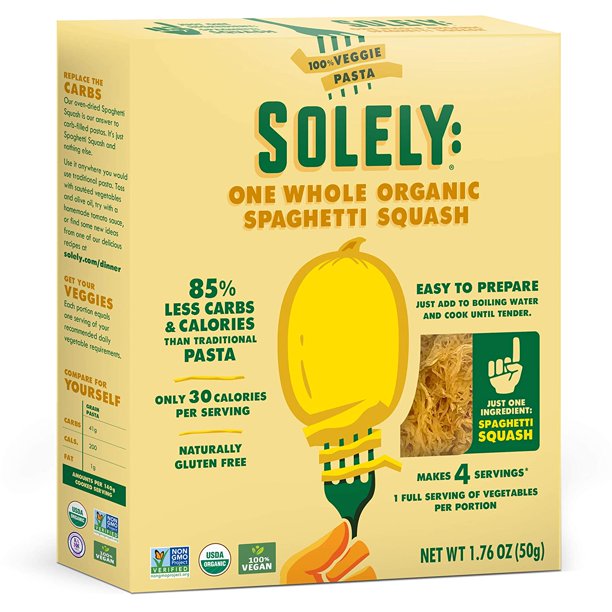 Solely Pasta SpagSquash (Pack of 6) 1.76oz - Cozy Farm 