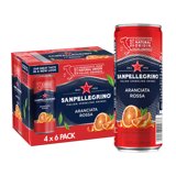 San Pellegrino Aranciata Rossa Sparkling Beverage (Pack of 4-6/11.15 oz) - Cozy Farm 