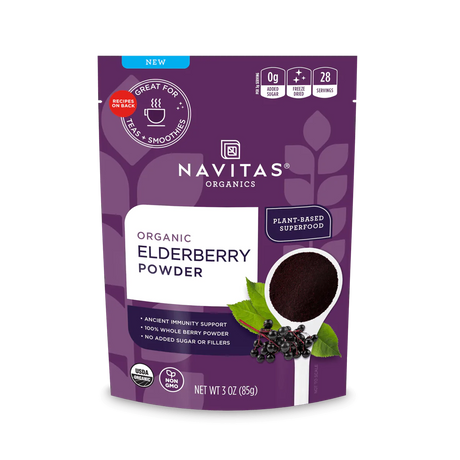 Navitas Organics Elderberry Powder: Boosts Immunity, Antioxidant-Rich Superfood (6-packs x 3 oz) - Cozy Farm 