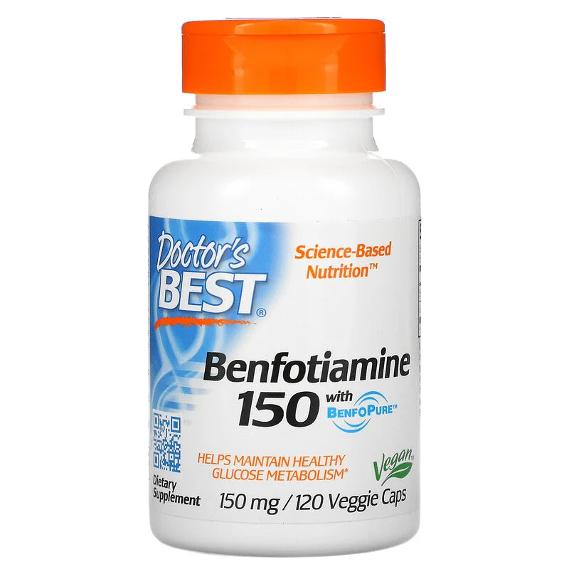 Doctor's Best Benfotiamine 150mg (Pack of 120 Vcaps) - Cozy Farm 