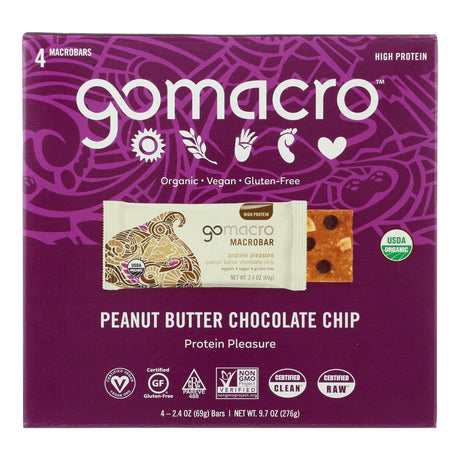 Gomacro Protein Bar, Peanut Butter Chip, 2.4 Oz, Pack of 7 - Cozy Farm 