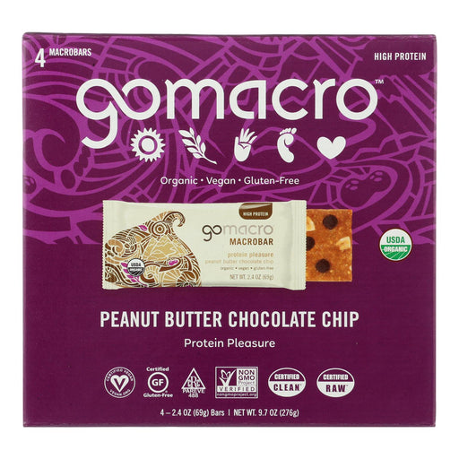 Gomacro Bar – Peanut Butter Chip – 4/2.4 Oz, Case of 7 - Cozy Farm 