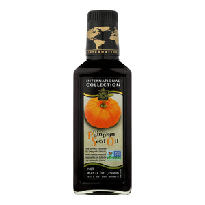 International Collection Oil, Virgin Pumpkin Seed Oil, Case of 6, 8.45 Fl Oz - Cozy Farm 