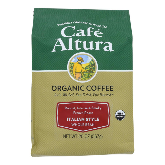 Cafe Altura Organic Dark Roast Italian Style - Case of 6 - 1.25 lbs. - Cozy Farm 