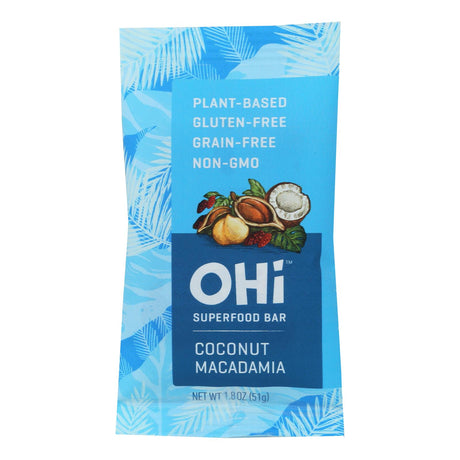 Ohi Coconut Macadamia Superfood Bars - 1.8 Oz, 8-Pack - Cozy Farm 