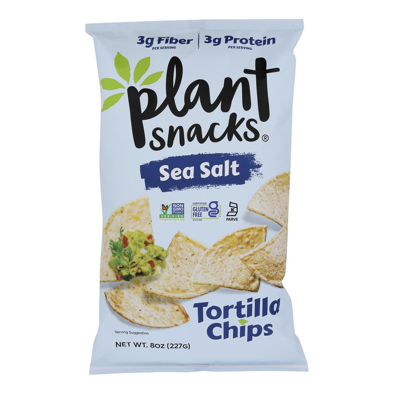 Plant Snacks Tortilla Chips Sea Salt | 8 Oz (Case of 9) - Cozy Farm 