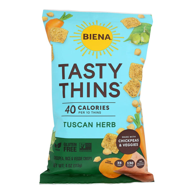 Biena Tasty Thins Tuscan Herb Crackers, 4 Oz, Pack of 12 - Cozy Farm 
