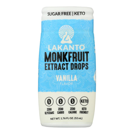 Lakanto Monkfruit Sweetener, Vanilla Liquid, Sweet Drops, Sugar-Free, Zero Calories, Keto-Friendly, 6 x 1.76 fl oz Bottles - Cozy Farm 