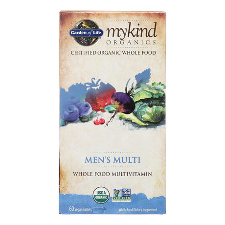 Garden Of Life Mykind Organics Men's Multi Whole Food Vitamin - 1 Each - 60 Cap - Cozy Farm 