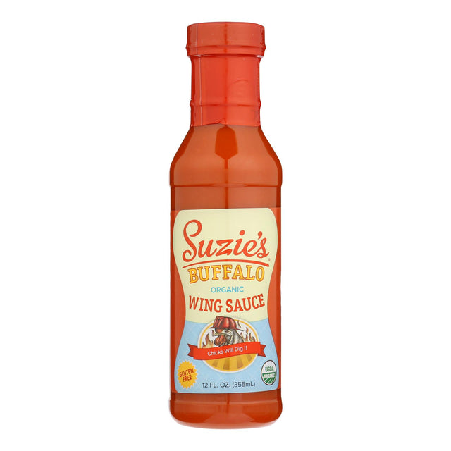 Suzie's Organics Buffalo Wing Sauce - 6 Pack, 12 Ounce Bottles - Cozy Farm 
