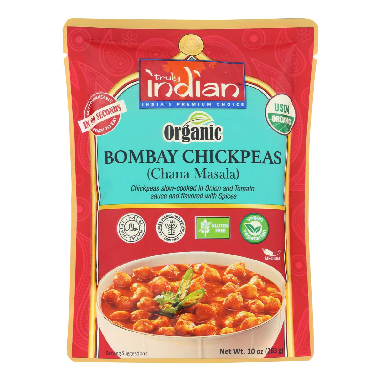 Truly Indian - Masala Bombay Chckpea - Case Of 6 - 10 Oz - Cozy Farm 