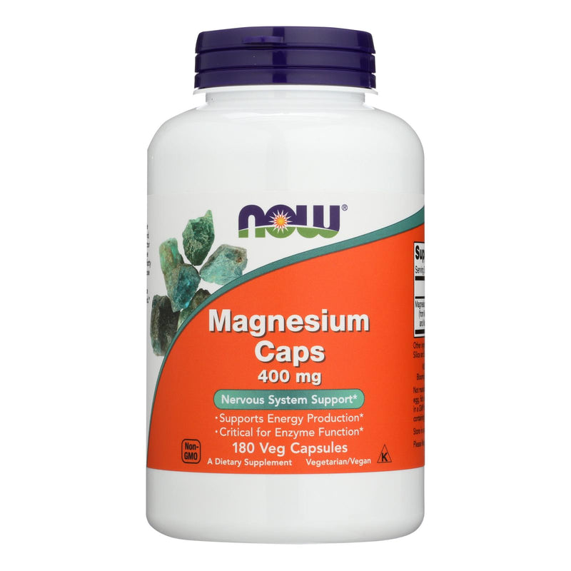 Now Foods Magnesium 400mg - 1 Each, 180 Capsules - Cozy Farm 