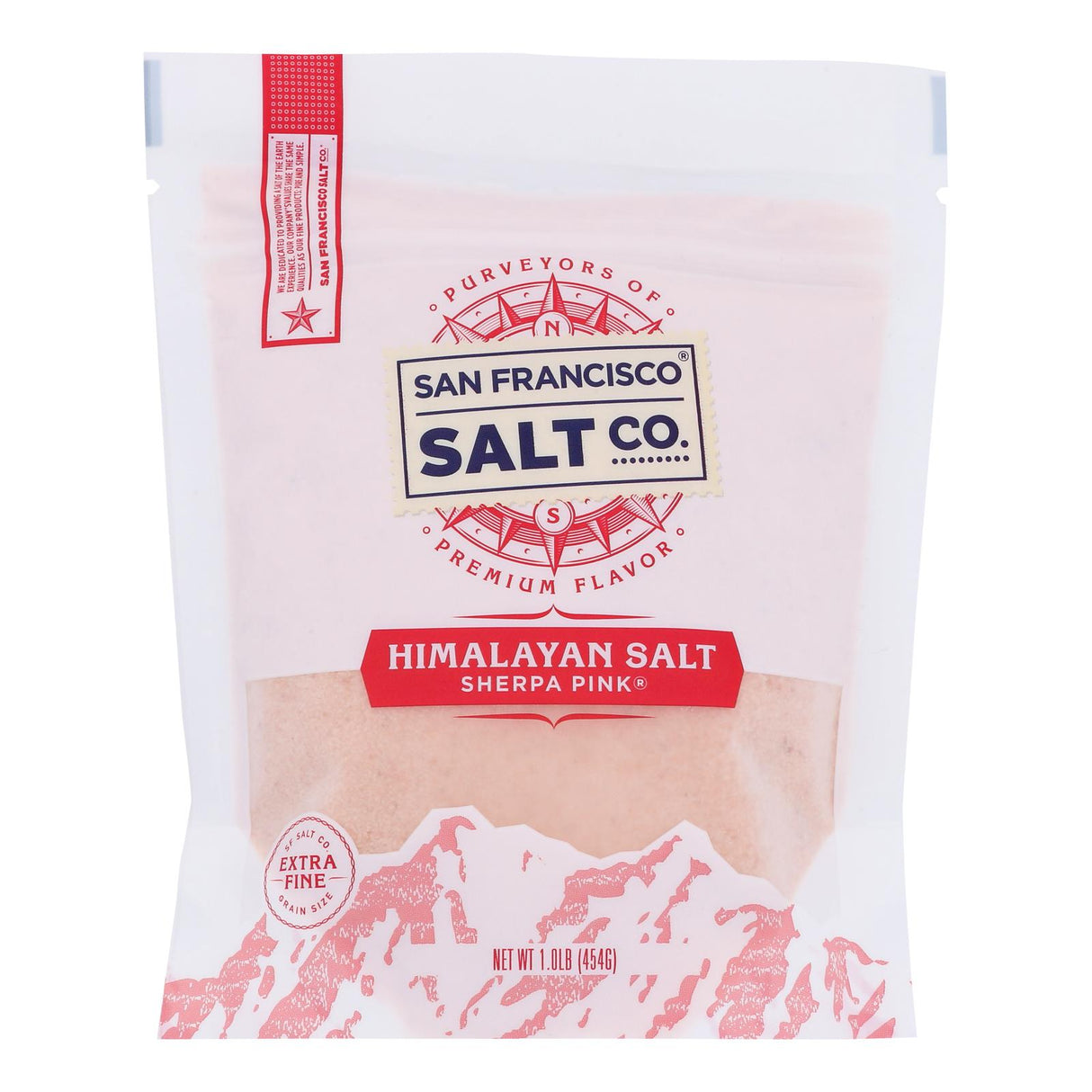 Himalayan Pink Salt Fine Grain, 1 lb Bag, 6-Pack by San Francisco Salt Co. - Cozy Farm 