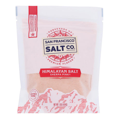 Himalayan Pink Salt Fine Grain, 1 lb Bag, 6-Pack by San Francisco Salt Co. - Cozy Farm 