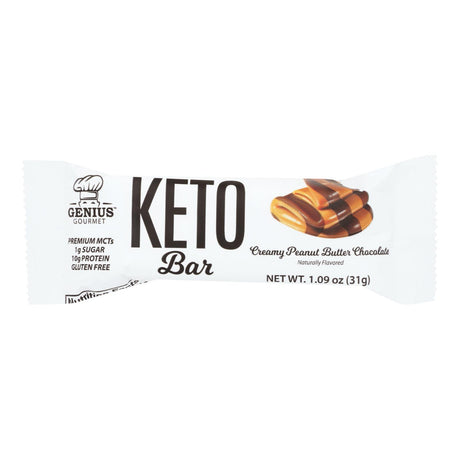 Genius Gourmet - Keto Bar Creamy Pb Chocolate - Case Of 12-1.09 Oz - Cozy Farm 