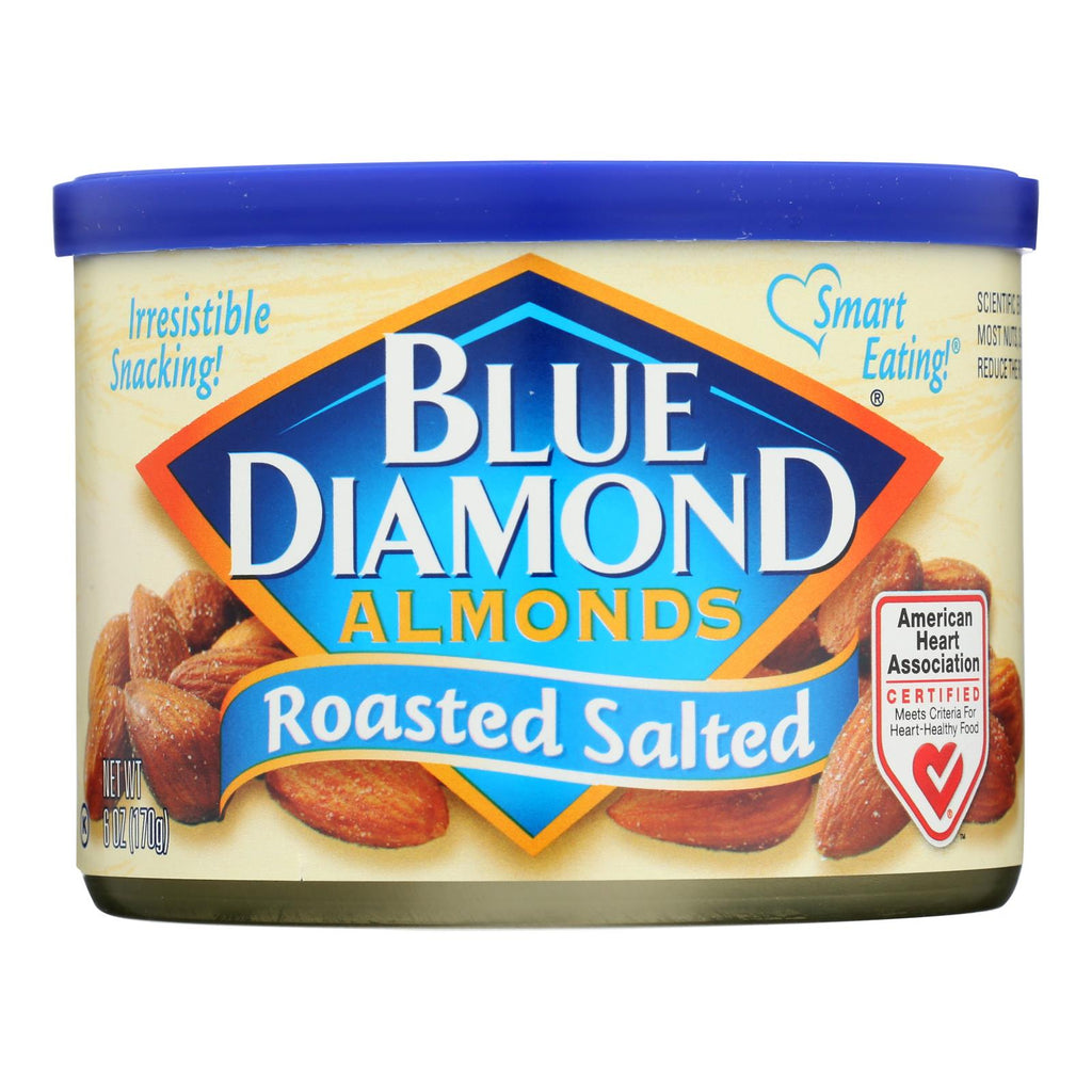 Blue Diamond Roasted Salted Almonds  - Case Of 12 - 6 Oz - Cozy Farm 