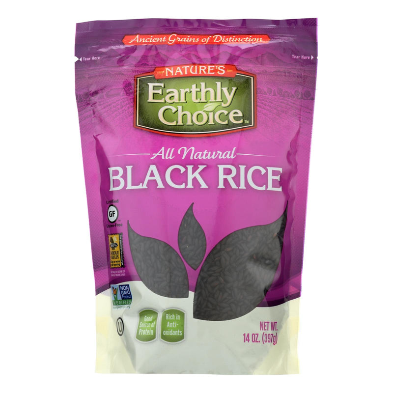 Nature's Earthly Choice Black Rice, 14 Oz. - Case of 6 - Cozy Farm 