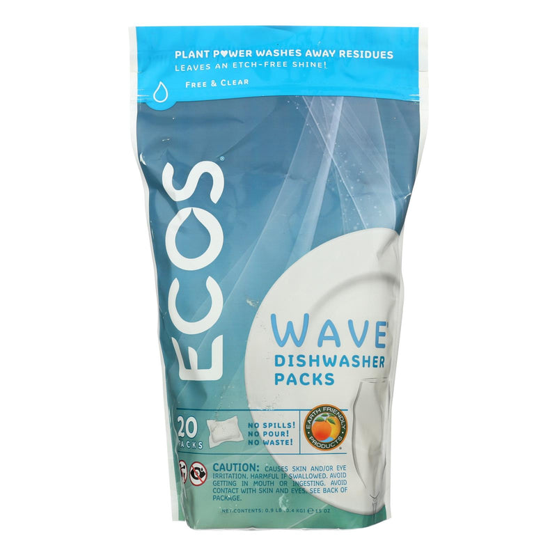 Ecos Wave Dishwasher Packs  - Case Of 6 - 14.5 Oz - Cozy Farm 