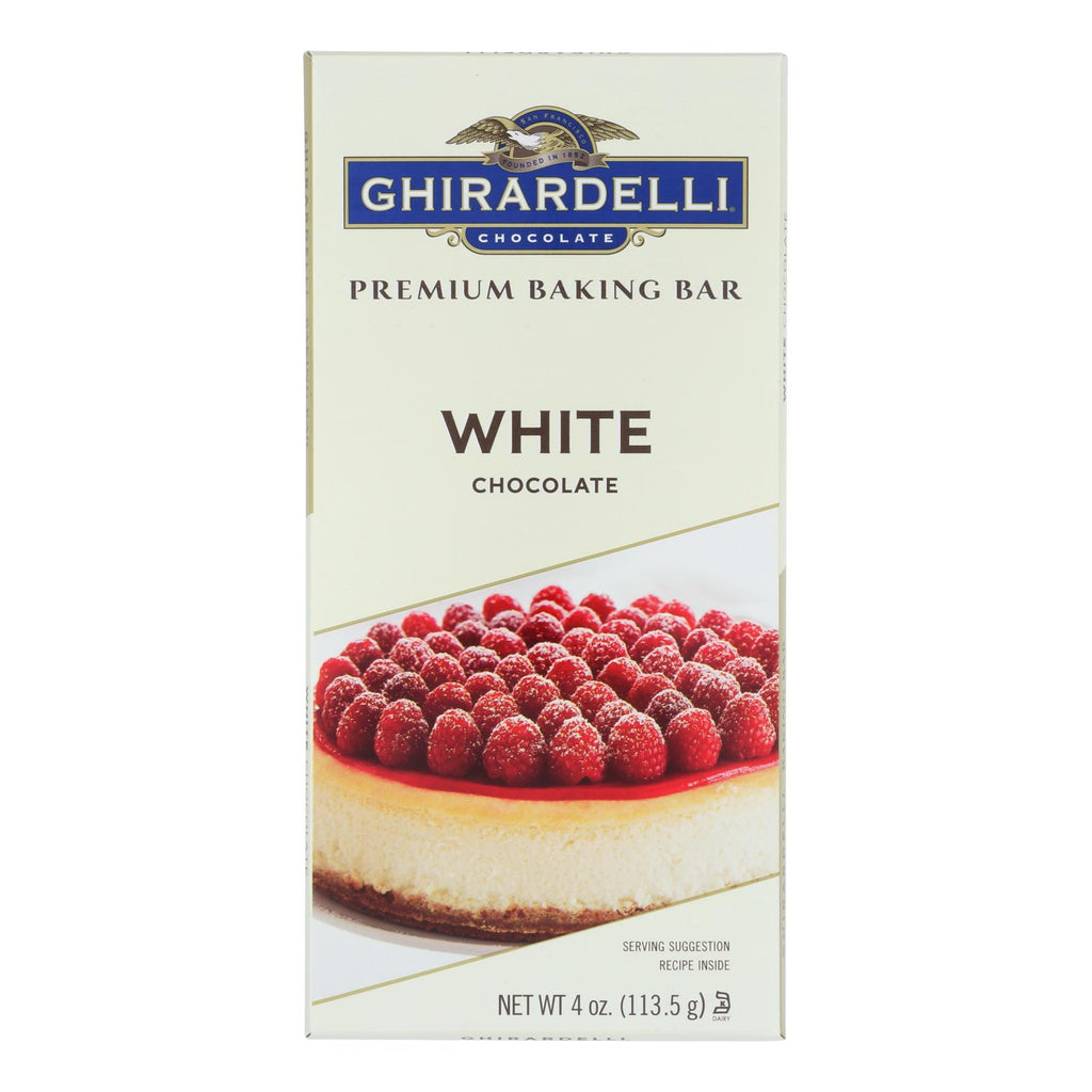 Ghirardelli Baking Bar - Premium Baking Bar White Chocolate - Case Of 12 - 4 Oz. - Cozy Farm 