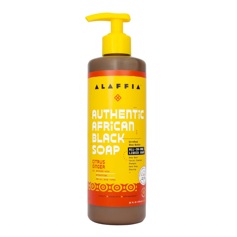 Alaffia African Black Soap All-in-One Citrus - (Pack of 16 oz) - Cozy Farm 