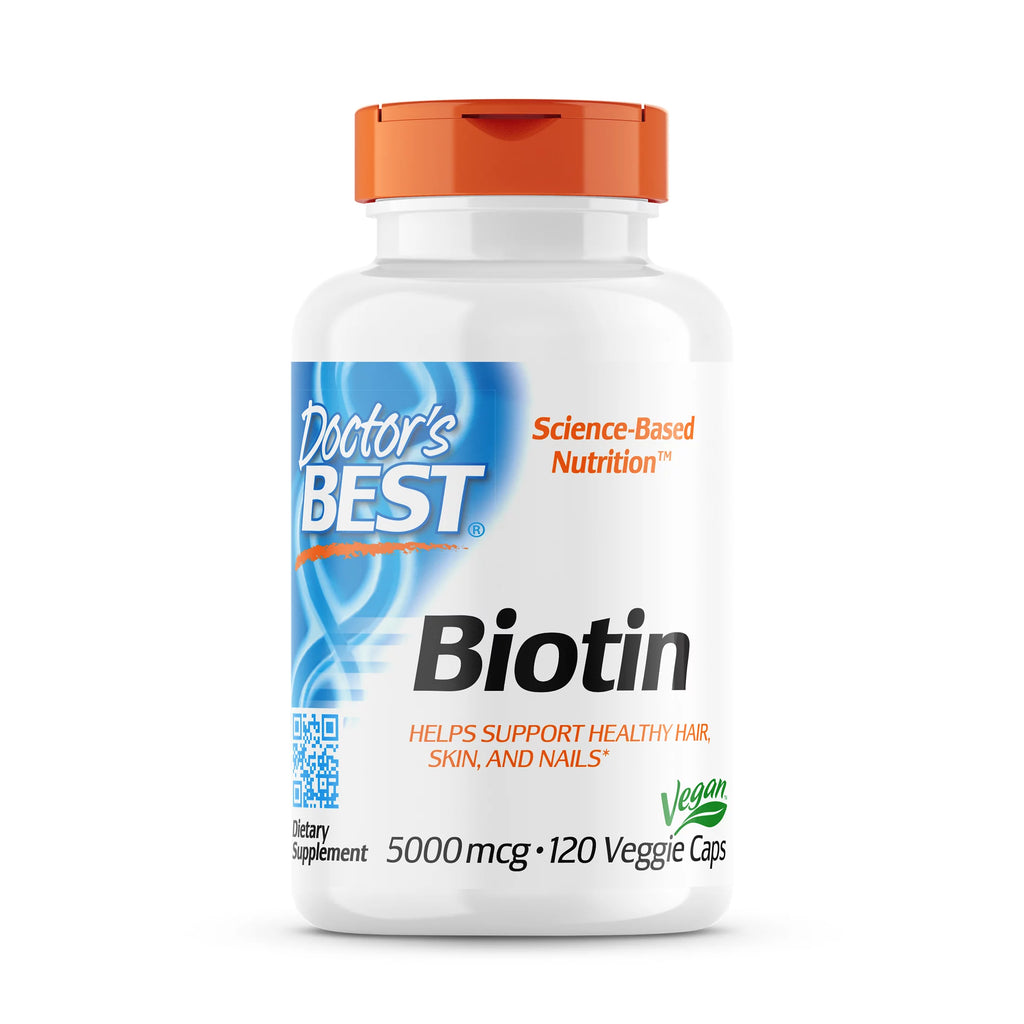 Doctor's Best Biotin 5000mcg (Pack of 120 Vcaps) - Cozy Farm 