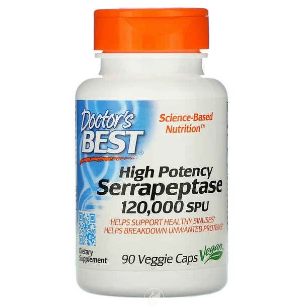 Doctor's Best Serrapeptase High Potency  - 90 Vcaps - Cozy Farm 