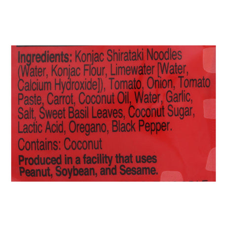 Miracle Noodle Shirataki Rte Meal: Spaghetti & Marinara Sauce (Pack of 6-9.9 oz Packs) - Cozy Farm 