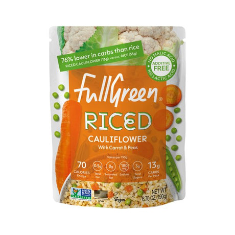 Fullgreen Rice Cauliflower Carrot Peas, 6.7 Oz Pack of 6 - Cozy Farm 
