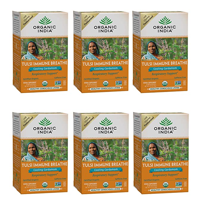 Organic India - Tulsi Organic Immune Breathe (Pack of 6-18 Ct) - Cozy Farm 