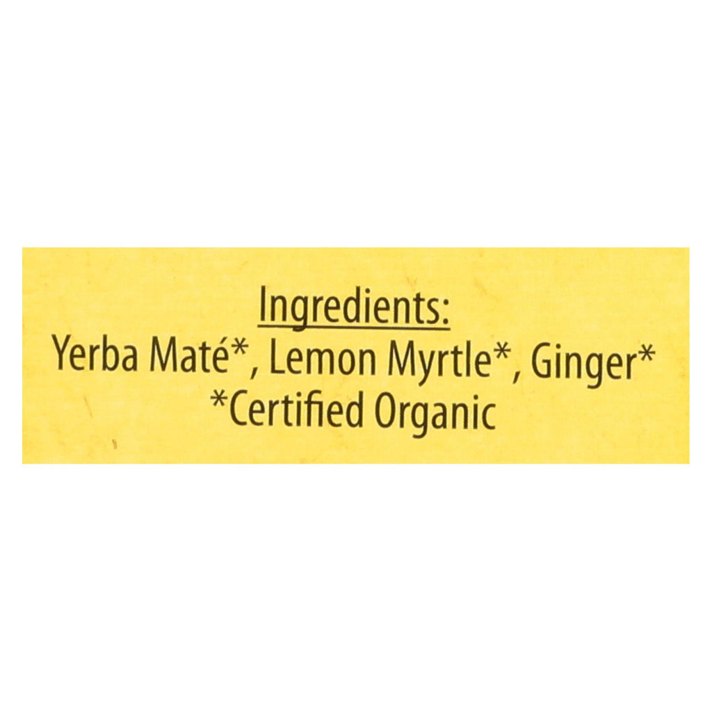 Mate Factor Lemon Ginger Organic Yerba Mate Tea Bags  - Case Of 6 - 20 Bag - Cozy Farm 