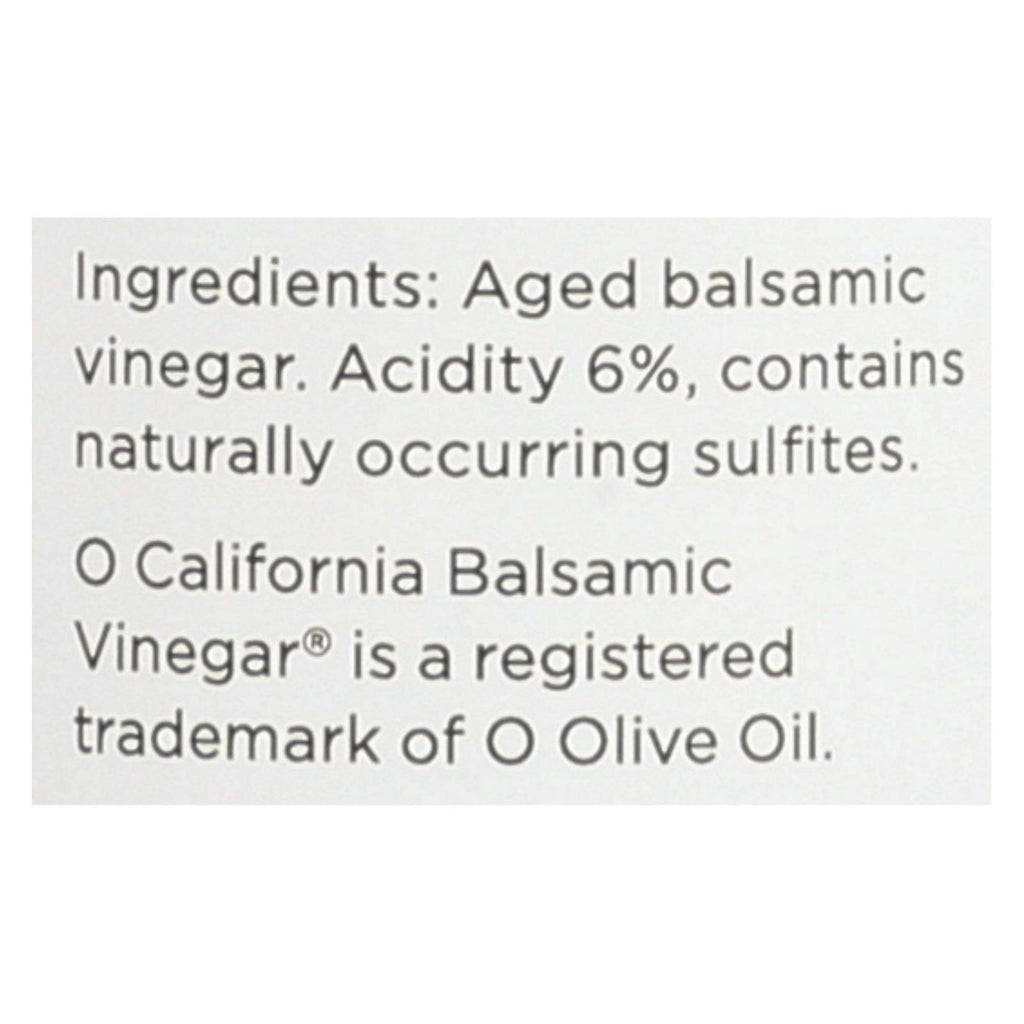 O&reg; Oak Aged Balsamic Vinegar (Pack of 6) - 10.1 Fl Oz - Cozy Farm 