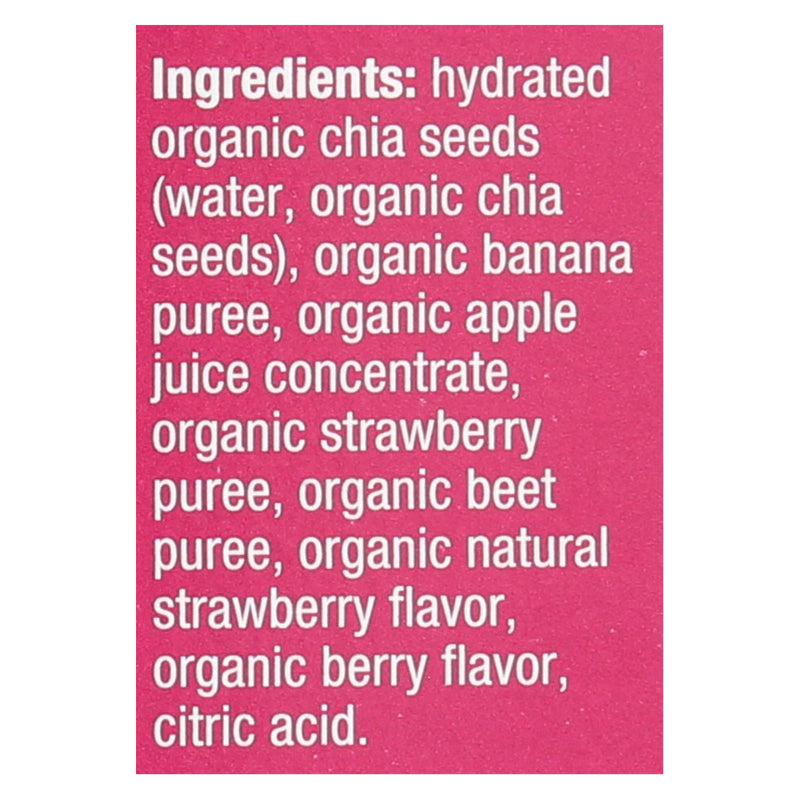 Mamma Chia Organic Squeeze Vitality Snack - Strawberry Banana (Pack of 6) 3.5 Oz. - Cozy Farm 