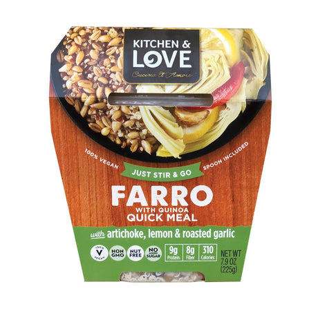 Cucina And Amore Farro Artichoke Lemon Garlic - 7.9 Oz (Pack of 6) - Cozy Farm 