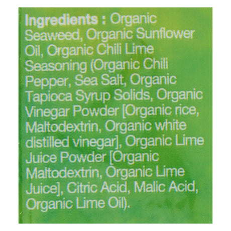 Ocean's Halo Seaweed Snack Chili Lime, 0.14 Oz (Case of 12) - Cozy Farm 