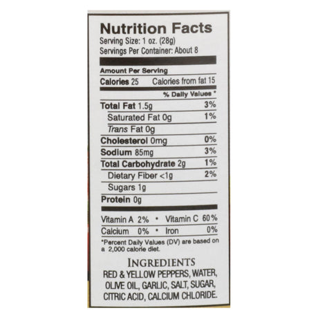 Delallo Red & Yellow Roasted Peppers with Garlic - 12 Oz (12-Pack) - Cozy Farm 