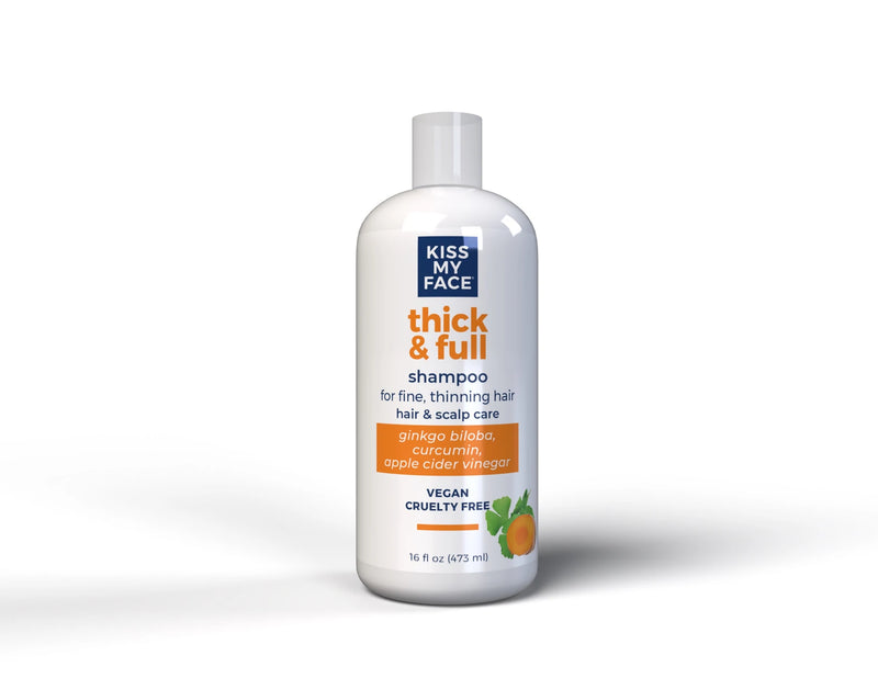 Kiss My Face Thick & Full Shampoo - Enriched with Biotin & Collagen - 16 Fl Oz - Cozy Farm 