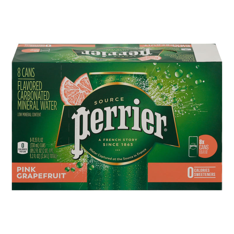 Perrier Pink Grapefruit Sparkling Mineral Water - 8.11oz (Case of 3) - Cozy Farm 