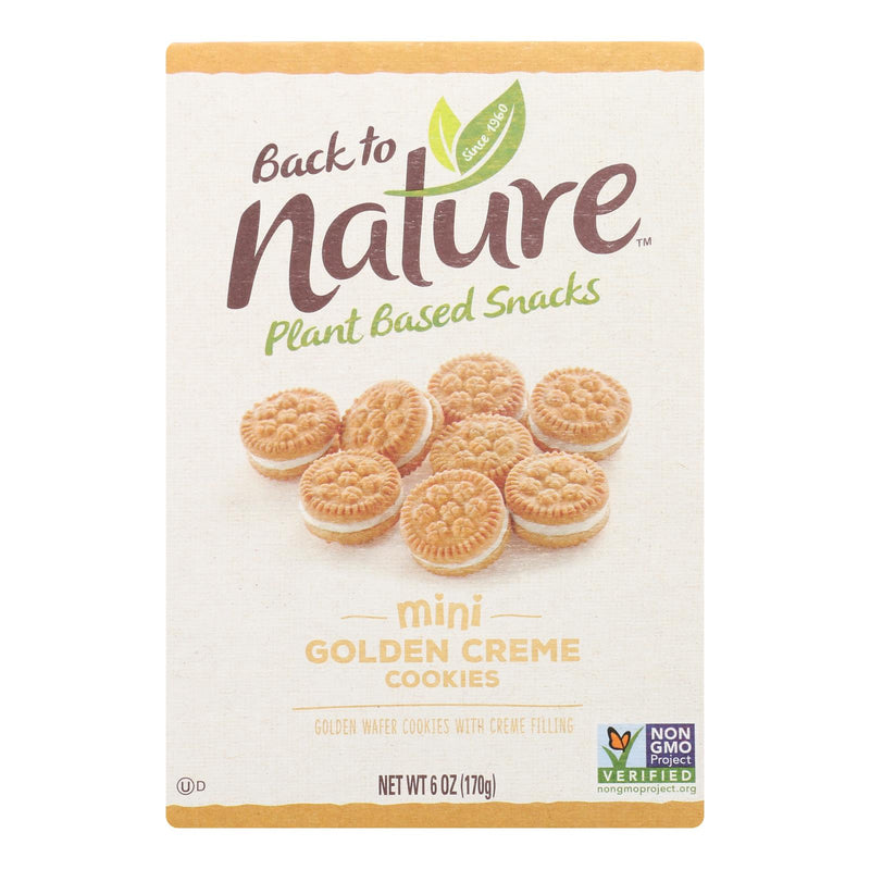 Back to Nature Mini Golden Cream Cookies, 6 Oz. Case of 6 - Cozy Farm 