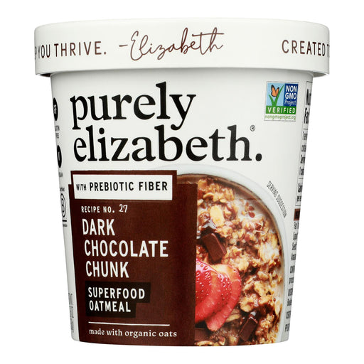Purely Elizabeth - Oatmeal Cup Dark Chocolate Chunk - Pack Of 12-1.76 Oz - Cozy Farm 